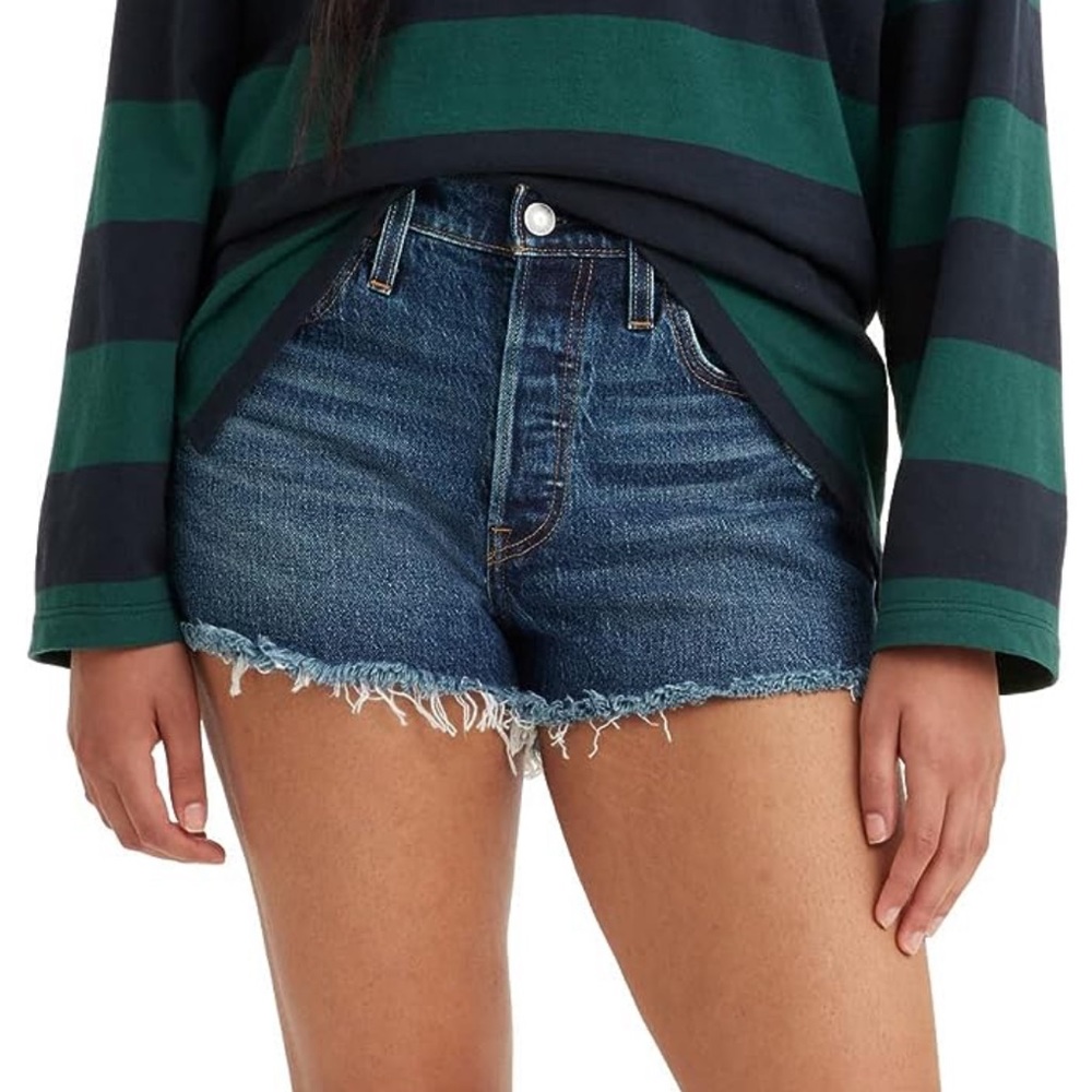 Levi's Women's 501 Original Shorts Dark Indigo Size 30